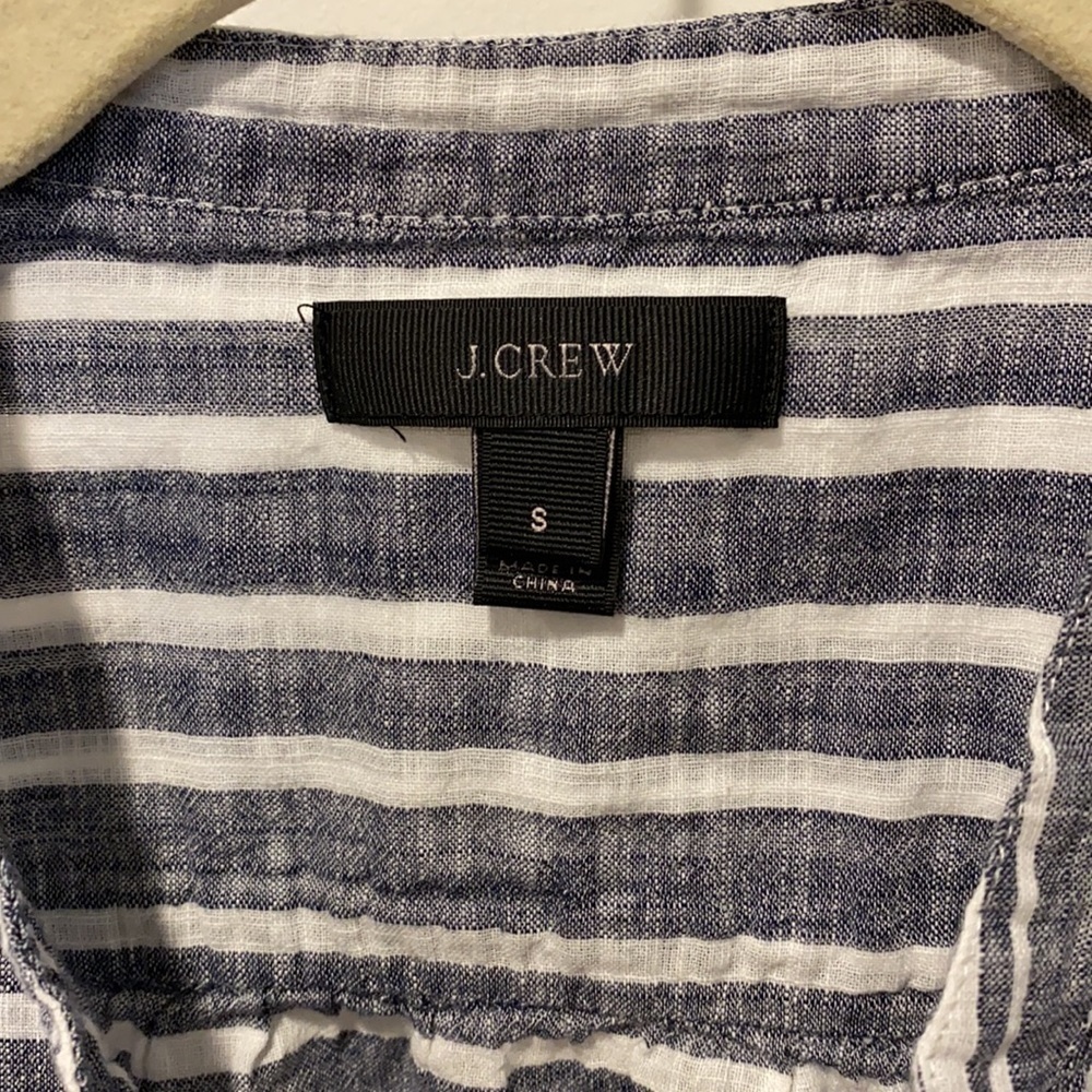J Crew Striped Oversized 100% Cotton Blouse - Picture 6 of 16